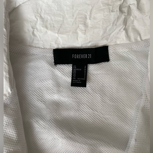 Forever 21- Exclusive Rainbow White Full Zip up crop Jacket. - Picture 8 of 11